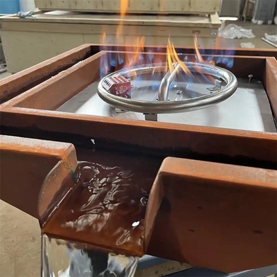 کاسه آب آتش نشانی گازی کورتن فولادی تزئینی در فضای باز برای استخر شنا