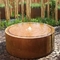 میزهای آب دایره ای شکل فولادی کورتن 100 سانتی متری دارای ویژگی های تزئینی آب در فضای باز