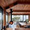 بخاری های چوبی اتاق ویلا سقف کاذب شومینه خاص شکل