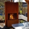 شومینه چوب سوز در فضای باز با طراحی مدرن پیناکات کورتن استیل