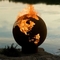 گودال آتش سوزی کره فلزی چوب سوزاندن کره زمین کورتن فولادی 36 اینچی