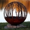 OEM Wood Burning Corten Steel Fire Globe Winter Sphere شکل گودال آتش