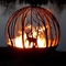 OEM Wood Burning Corten Steel Fire Globe Winter Sphere شکل گودال آتش
