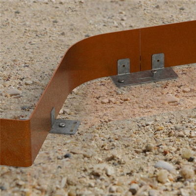 دیوار حایل لبه تخت باغ فولاد کورتن زنگ زده 1000mm*200mm