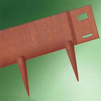 دیوار حایل لبه تخت باغ فولاد کورتن زنگ زده 1000mm*200mm