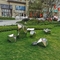 باغ‌ها مربع‌های هندسی مجسمه‌های فولادی ضد زنگ آینه جلا داده شده