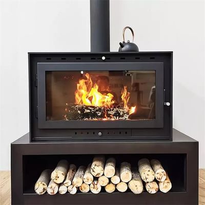 اجاق گاز شومینه چوب سوز مدرن فولادی ایستاده رایگان برای گرمایش داخلی